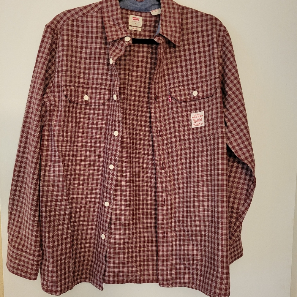 Men's Levi's Plaid Button Up Long Sleeve Shirt